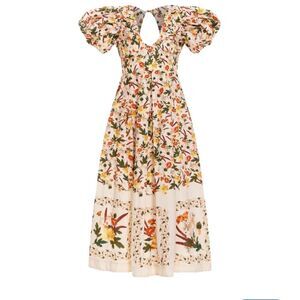 NWOT agua Floral Puff Sleeve Dress sizeL